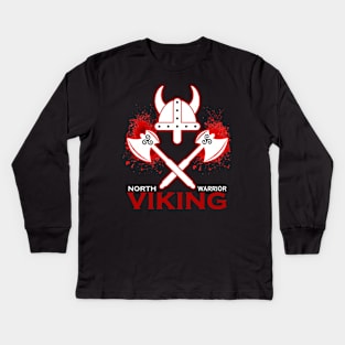 viking warrior Kids Long Sleeve T-Shirt